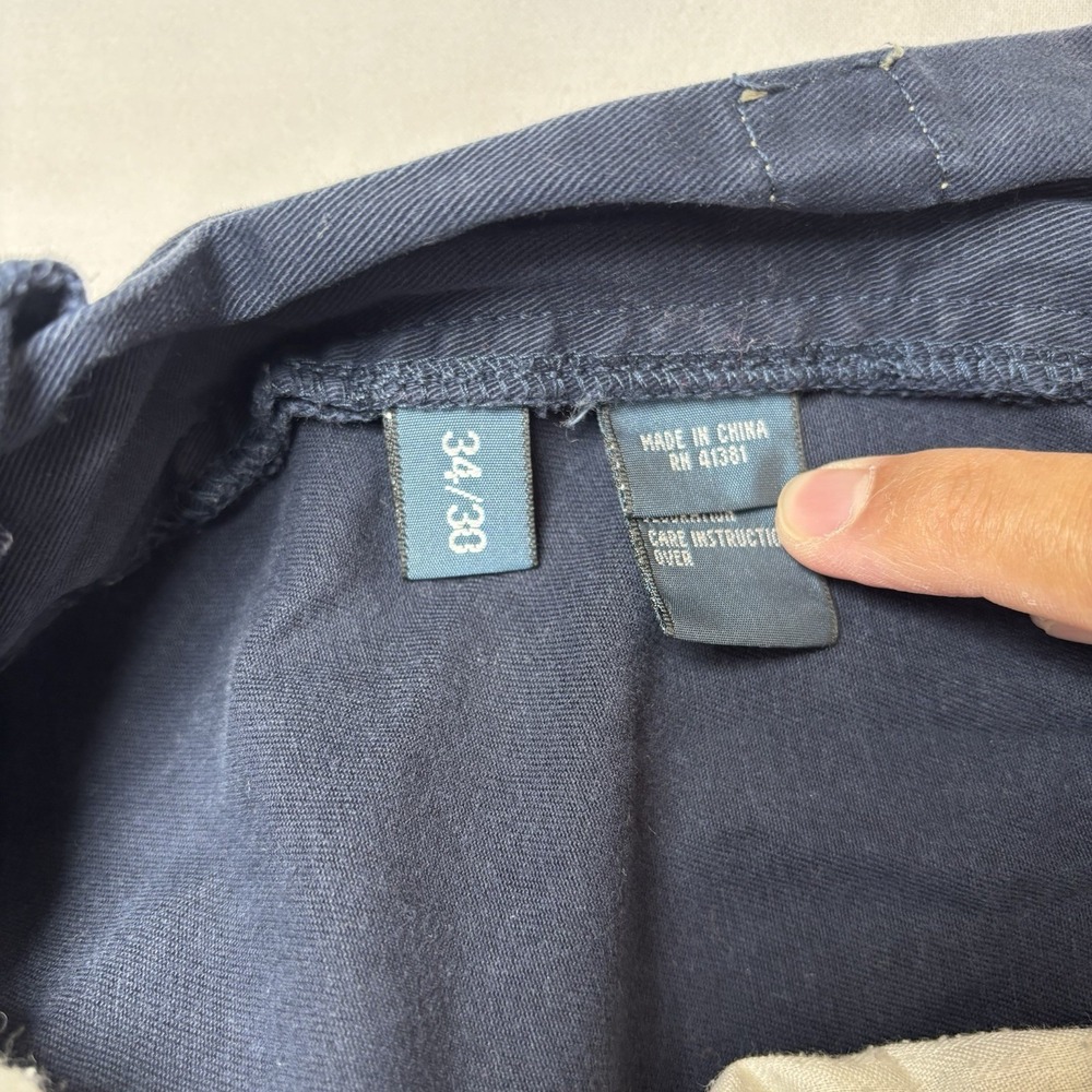 Polo Ralph Lauren 650 Straight Jeans Navy Blue Denim Men's 34x30 Dungarees Y2K - Picture 4 of 11